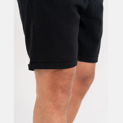 LNIANE SPODENKI męskie, WIĄZANE Z KIESZENIAMI, casual CZARNE MORAJ